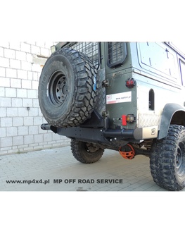 HD zadný nárazník pre LandRover Defender s držiakom rezervy