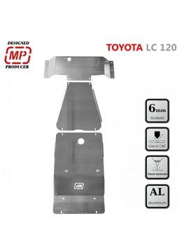 Sada ochranných krytov podvozku pre Toyota Land Cruiser 120, 125