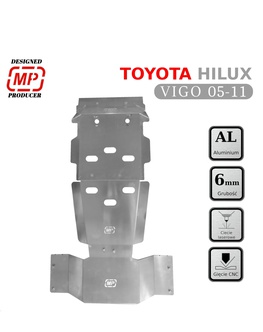 Sada na ochranu podvozku z hliníka pre Toyota Hilux pred faceliftom r.2005-2011