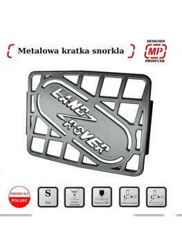 Železná krytka na šnorchel s logom Land Rover