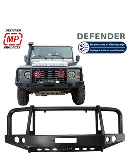 HD3 predný nárazník s ochranným rámom a vysunutou maskou pre Land Rover Defender