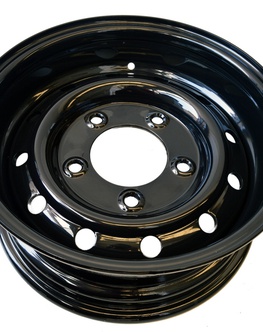 WOLF Oceľový disk 6.5x16 ET 0 Čierny lesk